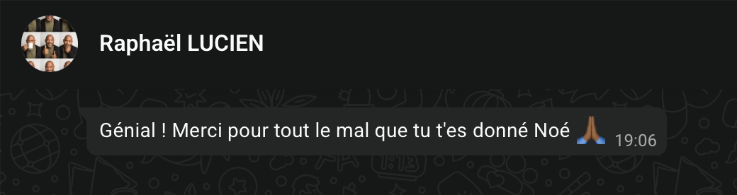 Message d'un membre