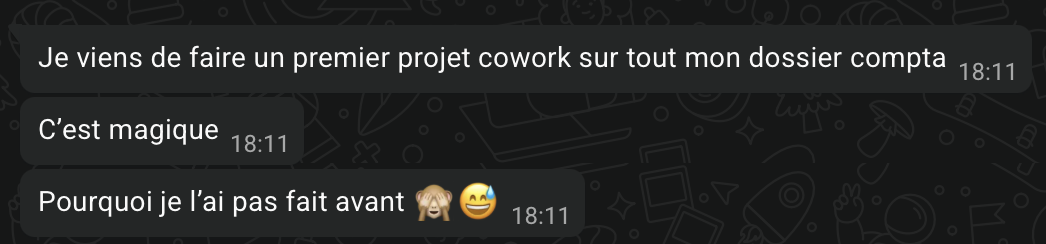 Message d'un participant